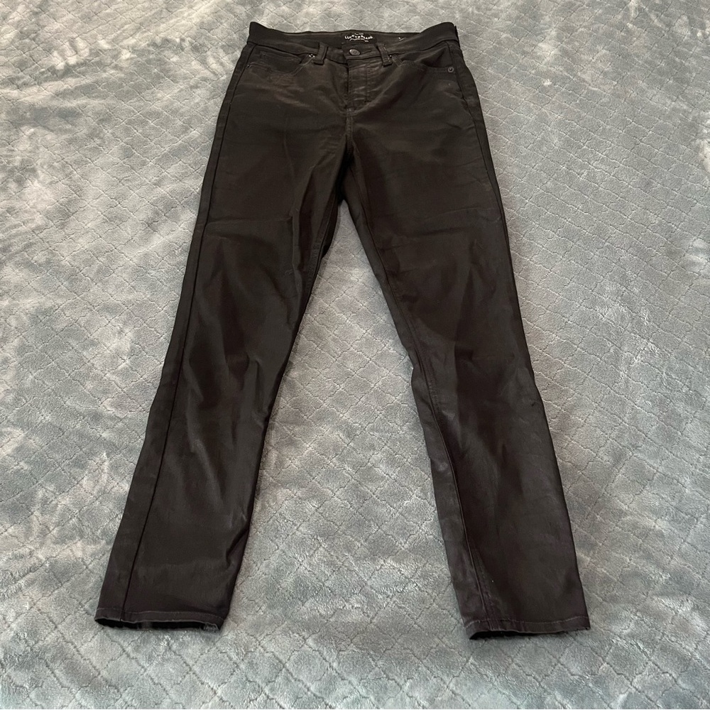 Lucky Brand Bridgette Skinny Coated Black Denim‎ Jeans 6/28 High Rise Stretch
